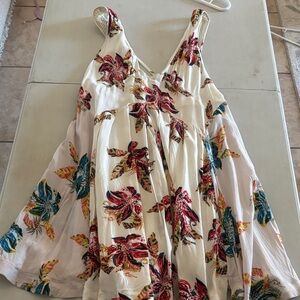 FP Movement by Free People Floral Mini Dress - Cream, Red, Blue